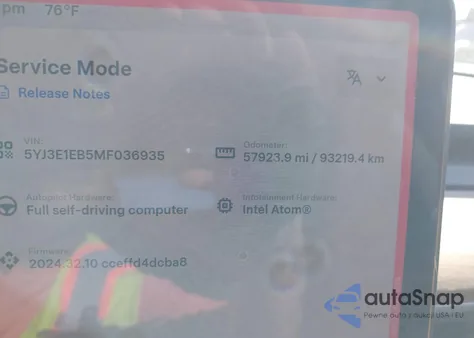 2021 Tesla Model 3 Long Range Dual Motor All-Wheel Drive из США, поврежденный, VIN 5YJ3E1EB5MF036935